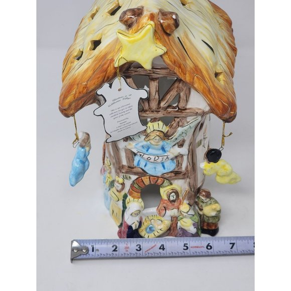 Vintage Porcelain Christmas In Cobblestone Village Nativity Scene - Picture 14 of 16